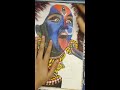 Mahakali Drawing With Oil Pastel colours..#mahakali #shorts #youtubeshorts