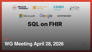 SQL on FHIR WG Meeting | April 28 2026