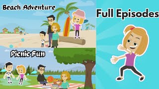 Kids Cartoon Full Episodes Compilation Cheeky Sofie Beach And Park Picnic