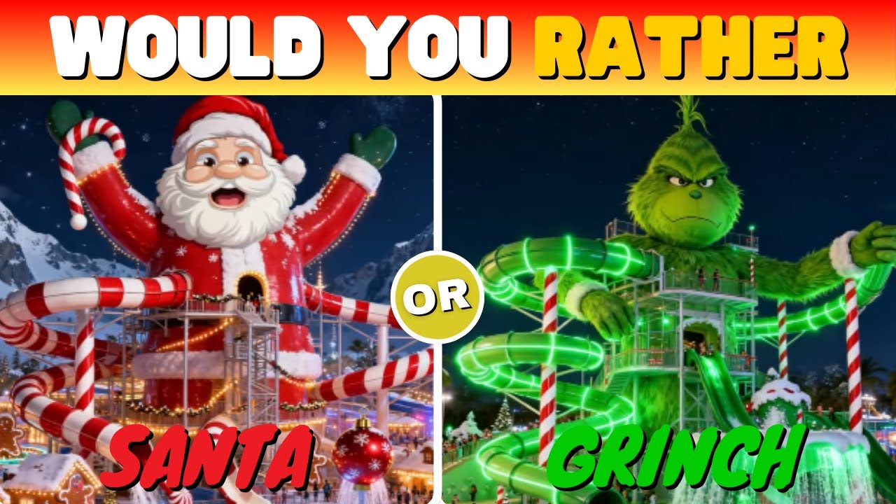 Что бы вы предпочли: Санта против Гринча 🎅💚 | Рождественский квест 