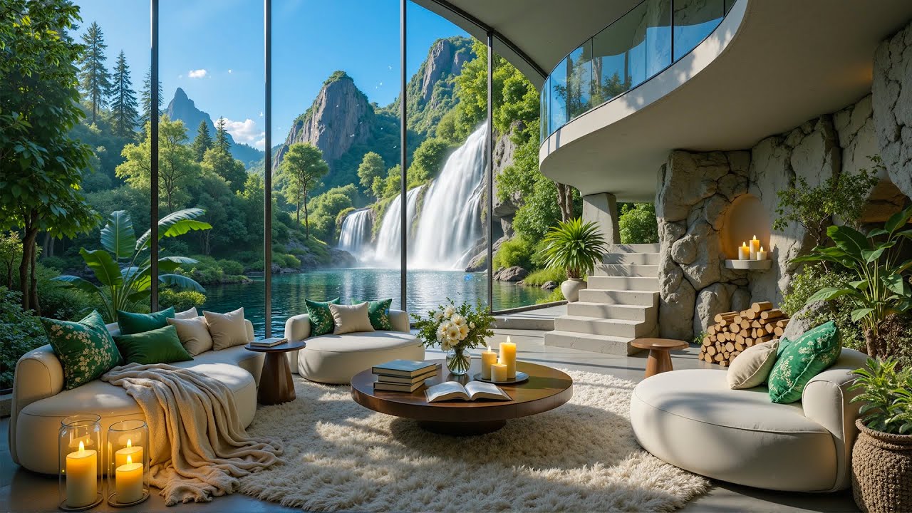 Tranquil Jazz Music 🌿 Calming Forest Apartment with Smooth Jazz Background Music to Energy the day