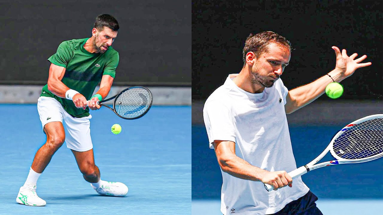 Novak Djokovic vs Daniil Medvedev Practice Match Highlights | Australian Open 2026