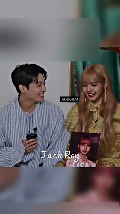 Lisa & Jungkook 😘 so cute beautiful   love heart ❤️❤️❤️ #jungkook #lisa #bts #blackpink #lisakook