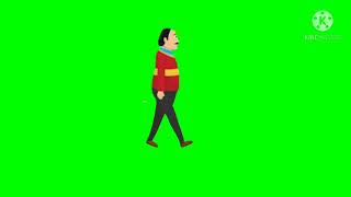 cartoon character walking green screen #short video