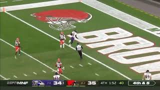 Lamar Jackson’s first play after injury (Ravens vs Browns)