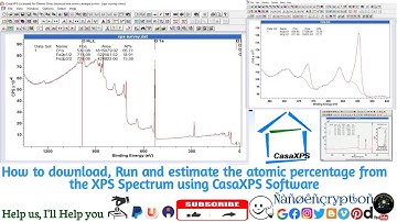 How to download, run and estimate atomic percentage from XPS spectrum using CasaXPS Software