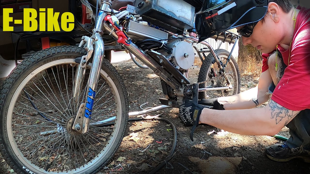 Installing Battery And Making Chain Guards 750 Watt BMX E Bike YouTube