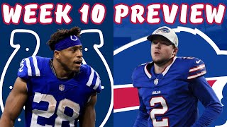 Buffalo Bills vs Indianapolis Colts Week 10 Preview