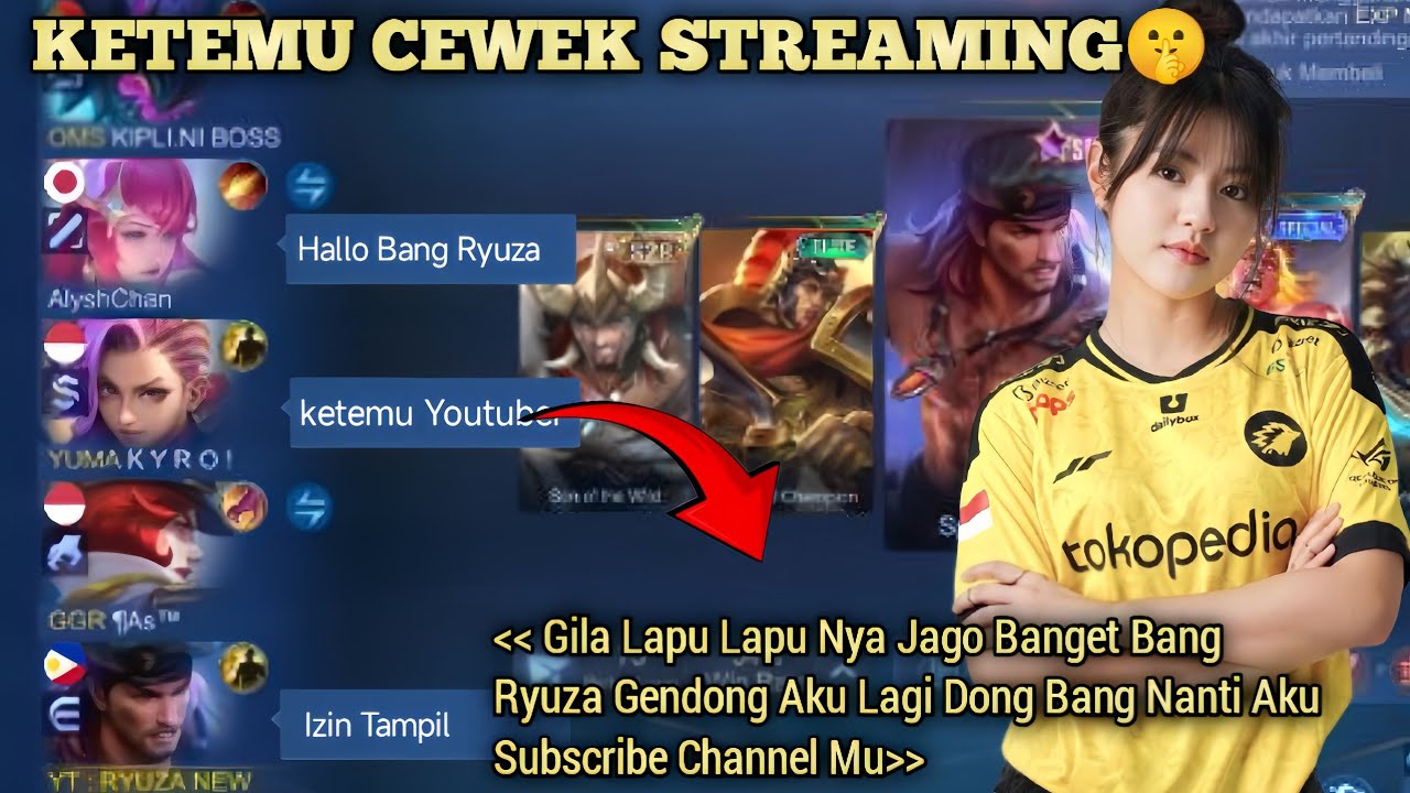 MABAR BARENG CEWEK STREAMER GUA DI SURUH EXP SAMPAI SALTING  PERTAMA KALI DI AJAK YOUTUBER?? 