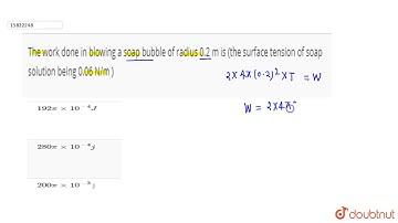 The work done in blowing a soap bubble of radius 0.2 m is (the surface tension of soap