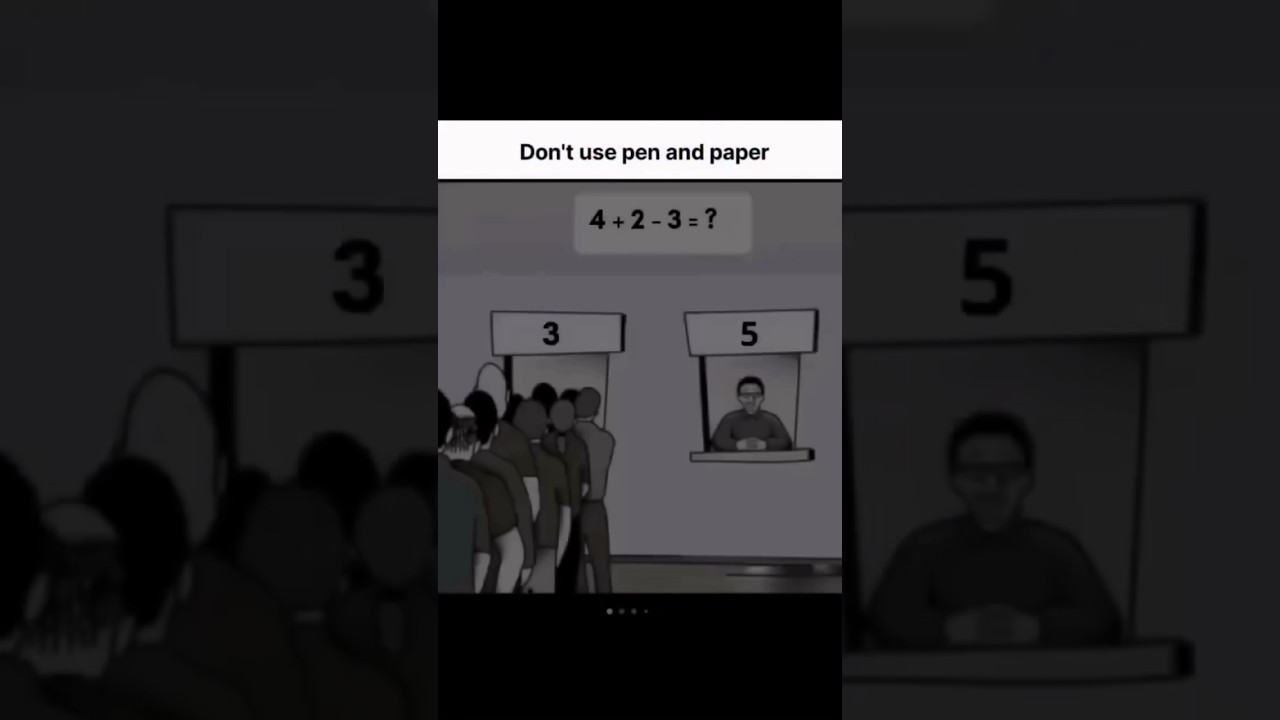 Don't use calculator 4 + 2 - 3 = ❓