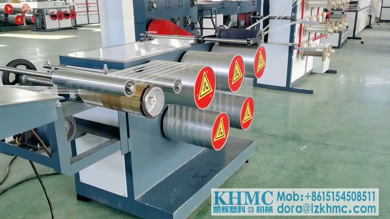 KHMC PP twine extrusion plastic flat yarn extruding machine for rope production line