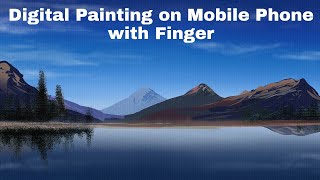 Lake view painting | Digital art | Infinite Painter Tutorial | Mobile Phone art