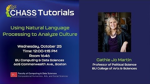 CHASS Tutorial: Using Natural Language Processing to Analyze Culture