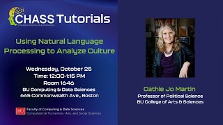 CHASS Tutorial: Using Natural Language Processing to Analyze Culture