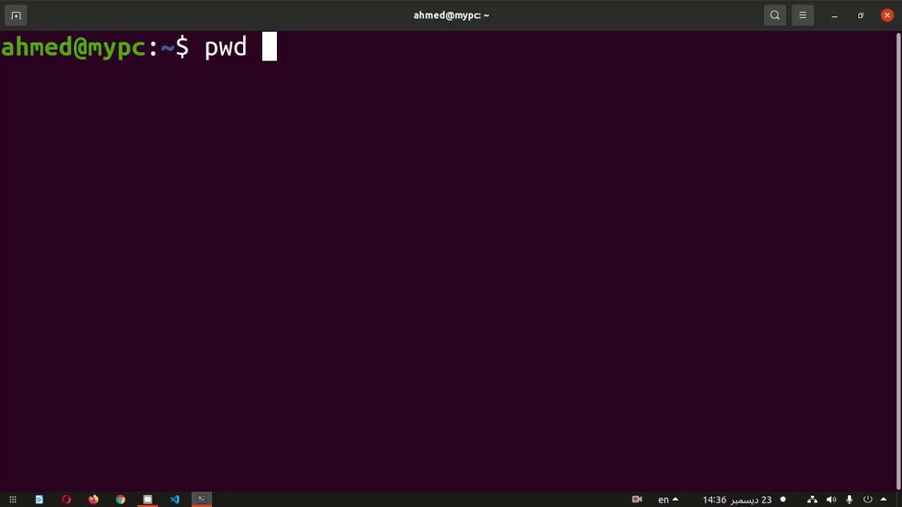 linux command : pwd