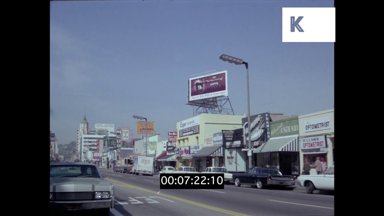 1960s Driving Down Hollywood Boulevard, HD from 35mm | Kinolibrary