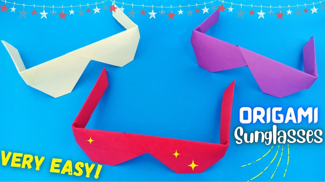 Origami Sunglasses _ Paper Folding Crafts _Origami Arts YouTube
