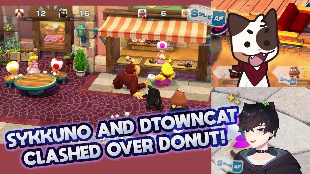 STOP PUSHING! Sykkuno and DtownCat CLASHED each other OVER A DONUT while someone got STAR-TRAPPED!