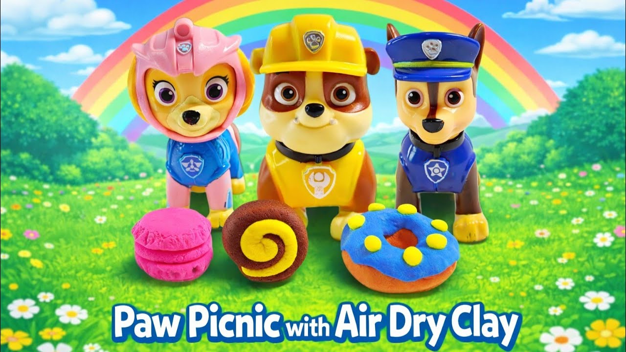 🍰 Puppies Prepare Treats for a Picnic | Clay Food Miniature 