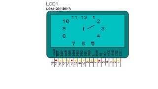 GLCD clock using AT89C51 | Simulation | Graphical Liquid Crystal Display