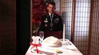 Fallen Soldier Table depicted by members of the U.S. Army Japan Sergeant Audie Murphy Club