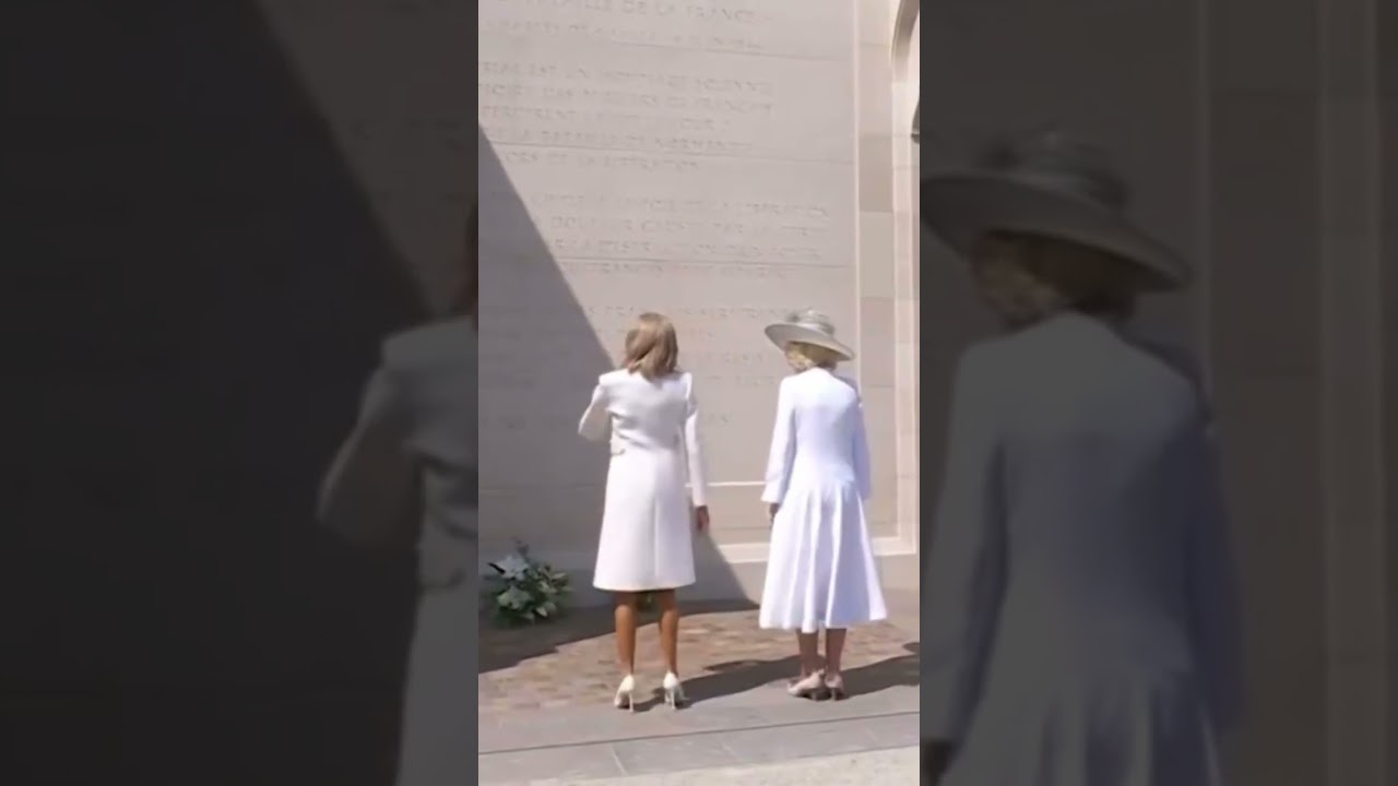 Disgusting queen consort Camilla ruins a beautiful moment ￼with First Lady Brigette Macron.