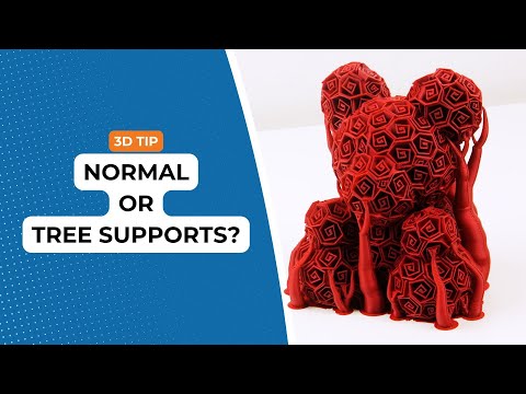 The difference between normal and tree supports