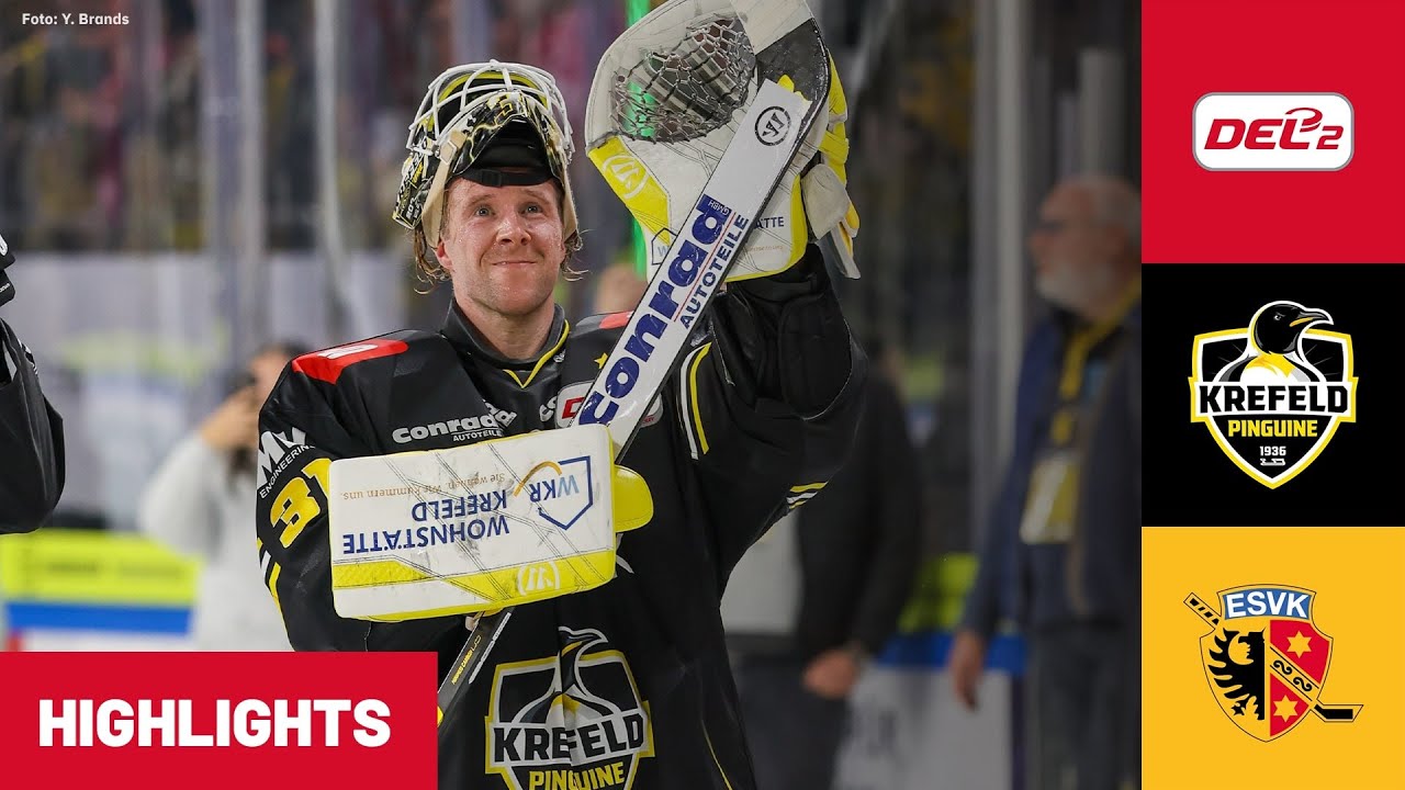 DEL2: Krefeld Pinguine vs. ESV Kaufbeuren | Highlights