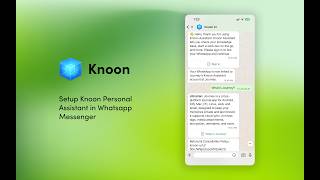 Setup Knoon Personal Assistant in Whatsapp Messenger screenshot 4