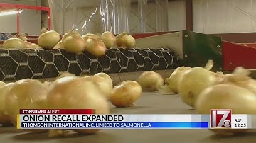 Onion recall expanded due to salmonella