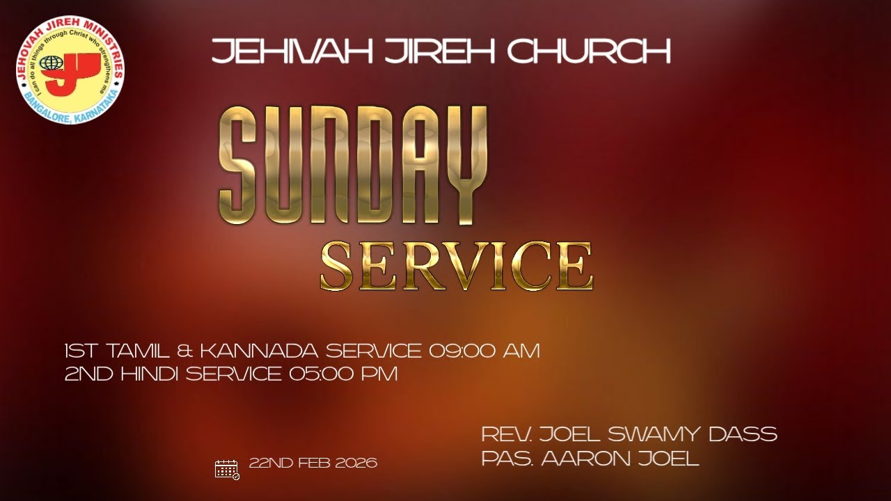 🔴 LIVE.SUNDAY Hindi Service.22/2/2026