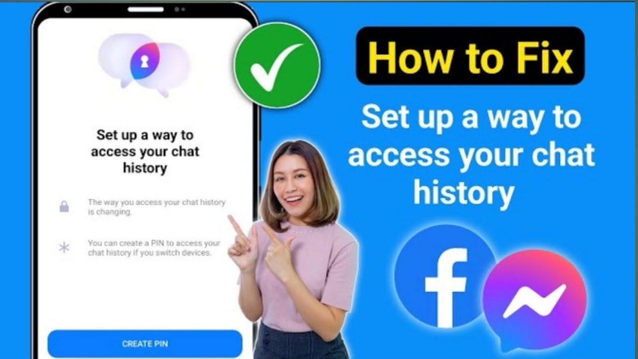 Messenger wants to create PIN. How to ignore this message | Set up a way to access your chat history