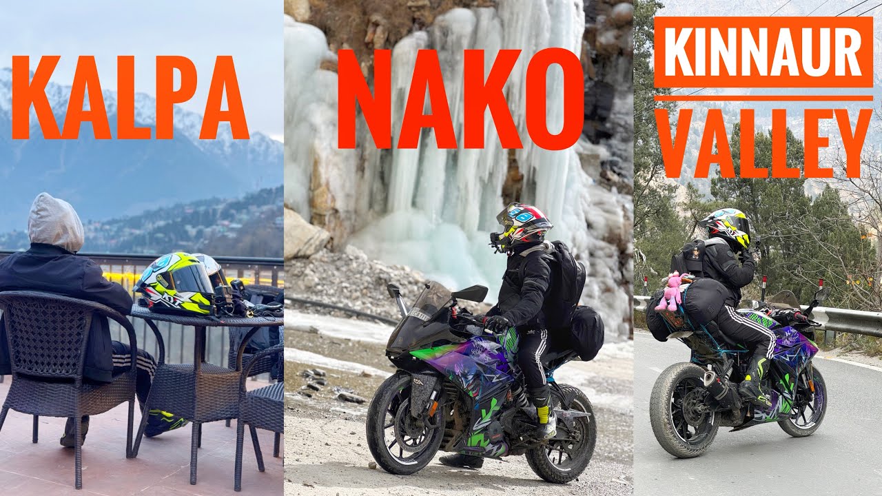 EP-4 frozen waterfall 😱| taking KTM rc390  kinnor to nako Spiti Valley | Xtreme roadtrip -21° 