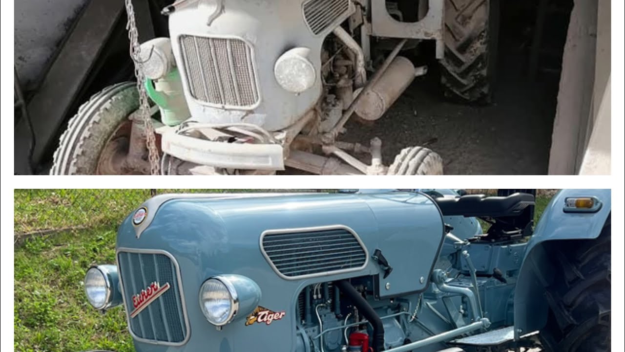 Eicher Tiger EM 200 restaurálás. Előtte utána fotó összeállítás.    