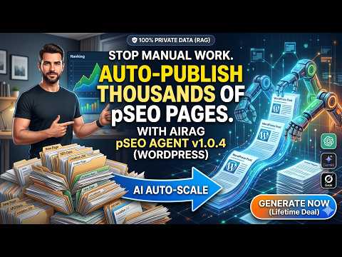 How to Generate Thousands of Pages Automatically with AIRAG pSEO Agent v1.0.4 | WordPress
