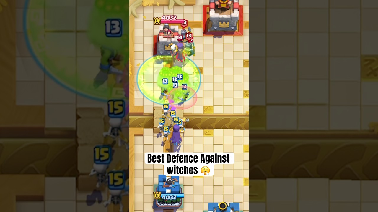 Best Defence Against Witch / CLASH ROYALE 🔥