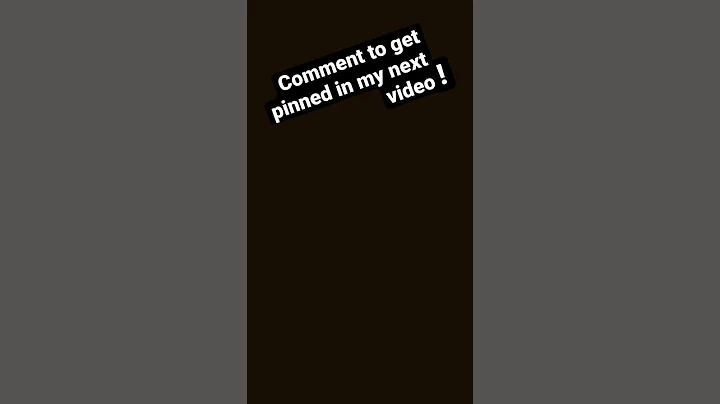 Comment to get pinned in my next video!
