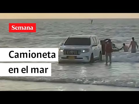 Una mujer metió su camioneta a las playas de La Boquilla en Cartagena