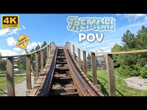 Tremors POV (Front Row, 4K 60FPS, Day), Silverwood CCI Wood Coaster | Non-Copyright
