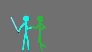 Stickman with a light sword  (animation test) 