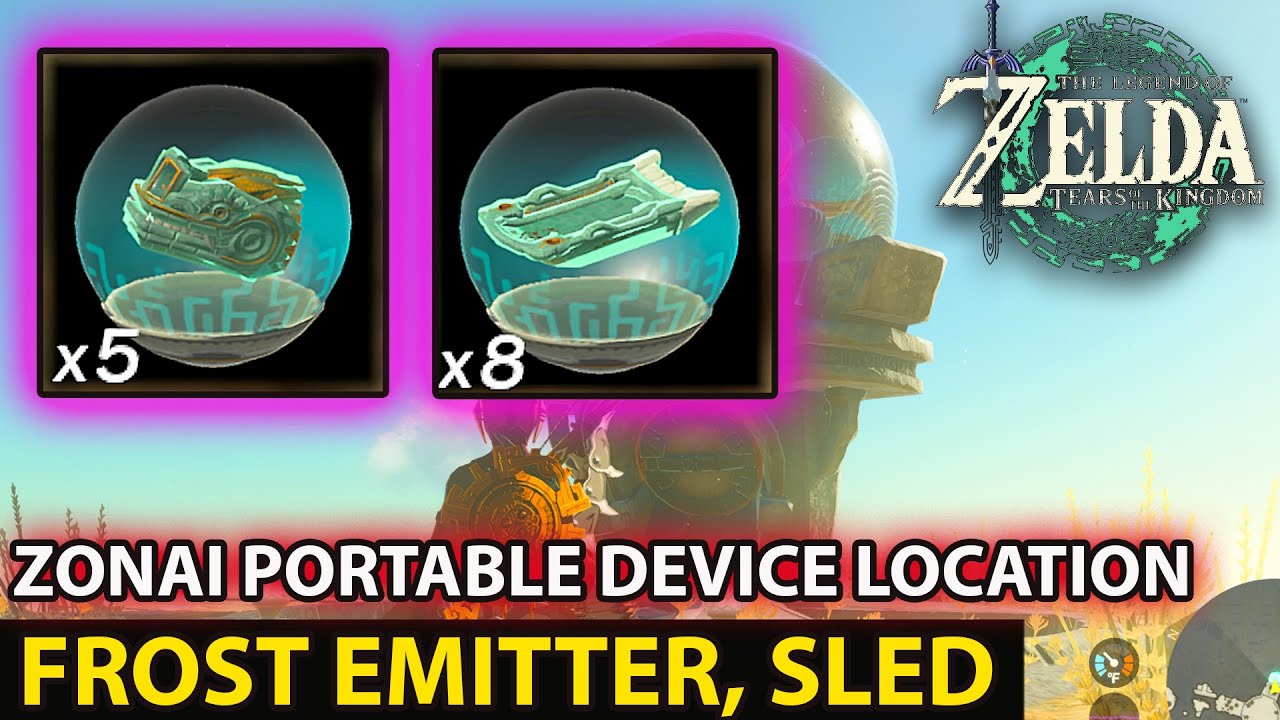 Zonai Device Portable Frost Emitter, Sled Location Guide Zelda Tears Of