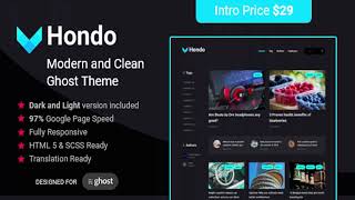 Hondo - Multipurpose Ghost Blog | Themeforest Website Templates and Themes