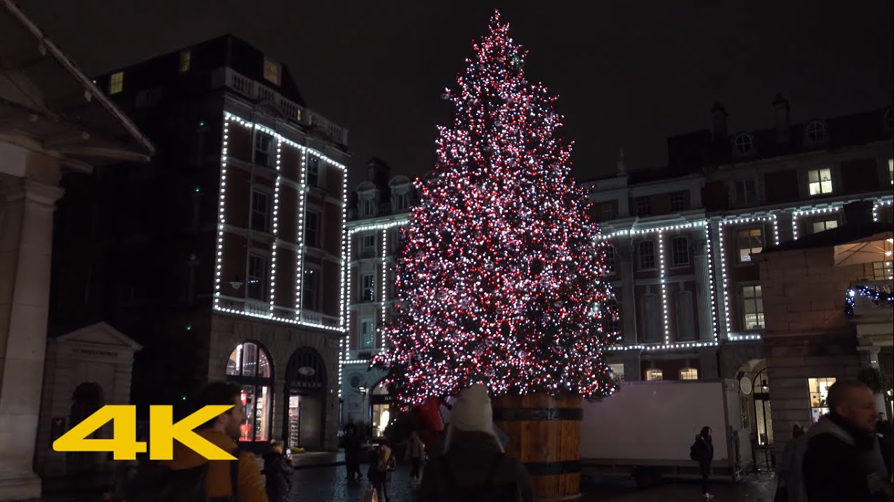 London Walk Covent Garden Christmas Lights 2019 4k Youtube