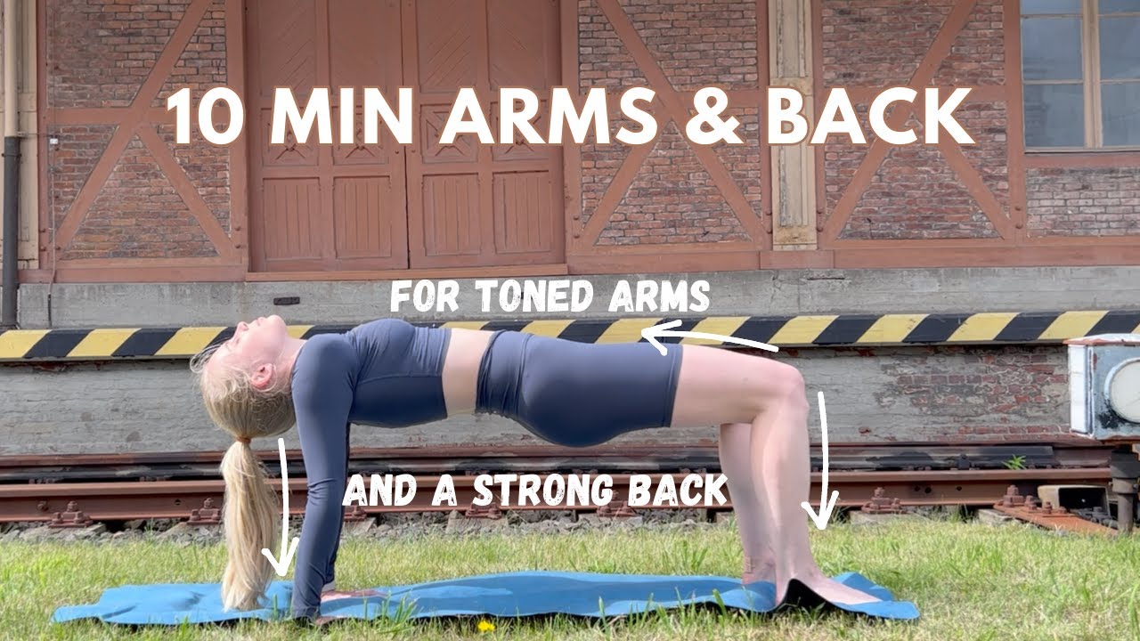 10 min arms & back pilates workout for better posture & toned arms 💪🏻