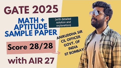 GATE 2025 Aptitude : GATE 2025 Engineering Mathematics : GATE 2025 Aptitude Solutions #gate2025 #yt