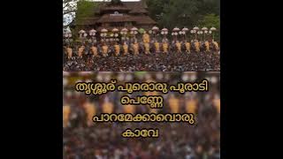 Trissur Poororu Pooraadi Penne | തൃശ്ശൂര് പൂരൊരു പൂരാടി പെണ്ണേ | നാടൻപാട്ട് |  Lyrics |