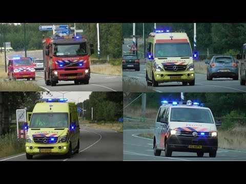 Politie, Brandweer en Ambulances met spoed naar Ernstig ongeval in Hilvarenbeek