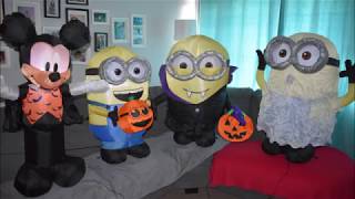 3 Minion Airblown Inflatable Halloween Unboxing Minions 2018 Gone Batty Dave Youtube