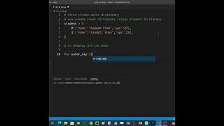 dictionary inside a dictionary  nested dictionary in python  #python #coding #learnpython